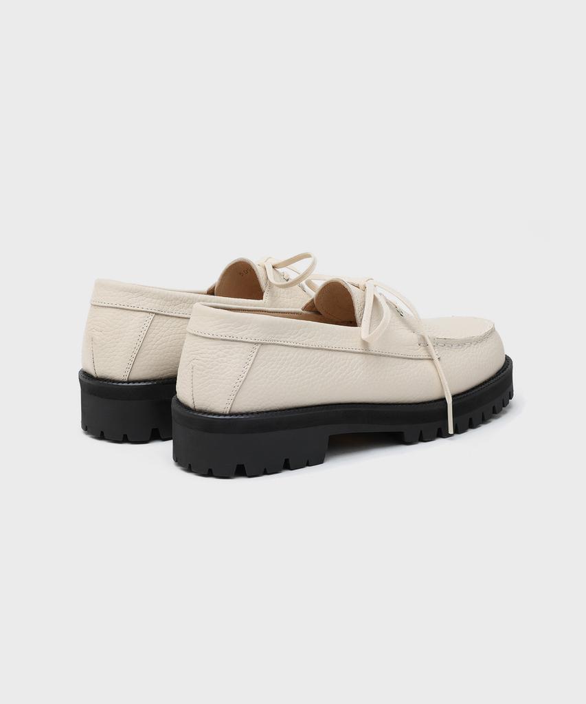 Firenze Atelier [Vibram] Стандартная Повседневная Подошва Лоферы 5099 [Кремовый Emboss]