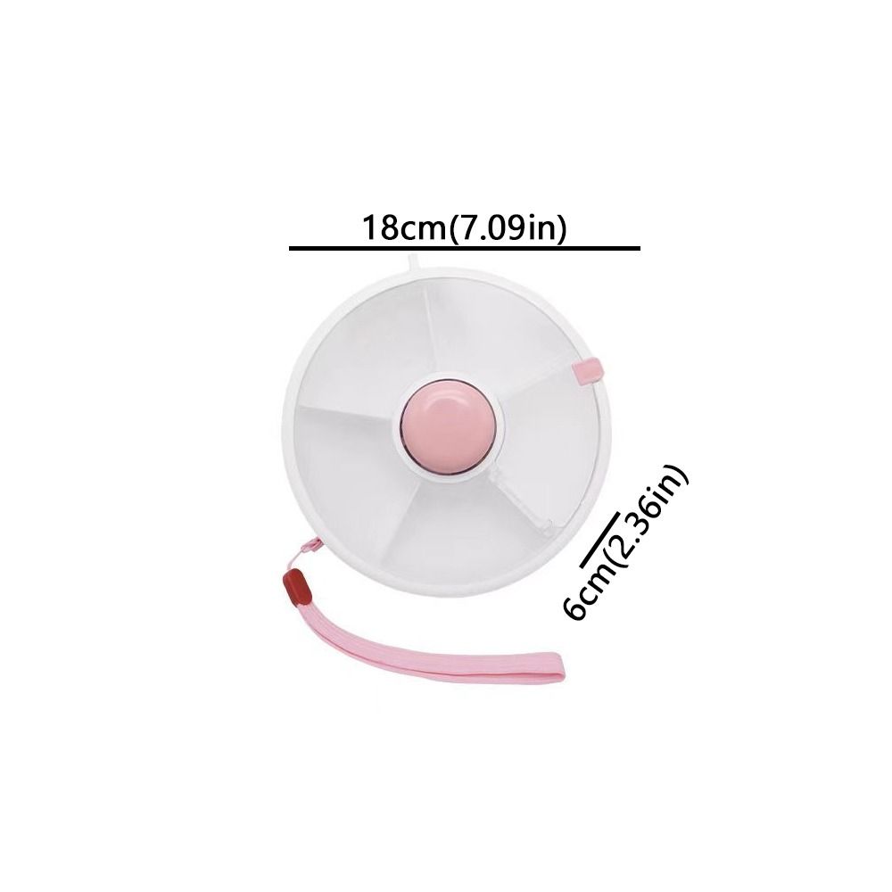 Вращающаяся подставка для закусок с 5 отделениями, портативный герметичный поднос для фруктов, коробка для конфет, контейнер для хранения закусок, детские закуски