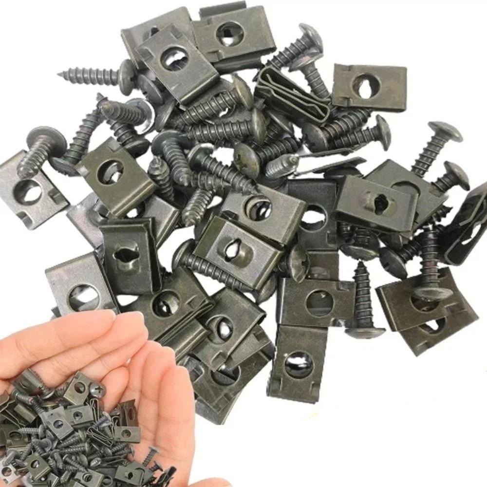 Self-Tapping Screws U-Type Clip Corrosion Resistant Trim Panel Fastener Car Auto Parts