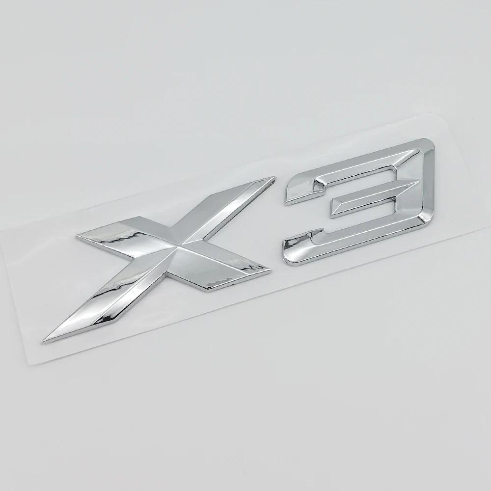 Новая 3D ABS Хромированная Матовая Черная Наклейка-Шильдик с Логотипом X3, Значок-Эмблема на Задний Багажник, Наклейки для BMW F25 E83 G01 M40i, Автоаксессуары tu2