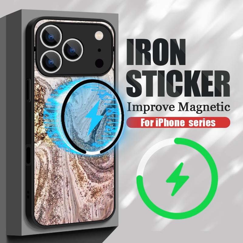 Красочный Мраморный Чехол Для iPhone 17 Pro Max Чехол iPhone 16 15 14 13 Pro Max 17E Магнитный Для Magsafe Тонкое Кольцо Гибридный ТПУ+ПК Матовый Чехол