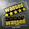 Золотая наклейка WANTED для мотоцикла на топливный бак, хвостовой кофр, обтекатель, багажник автомобиля, скутеры, водонепроницаемые универсальные виниловые наклейки