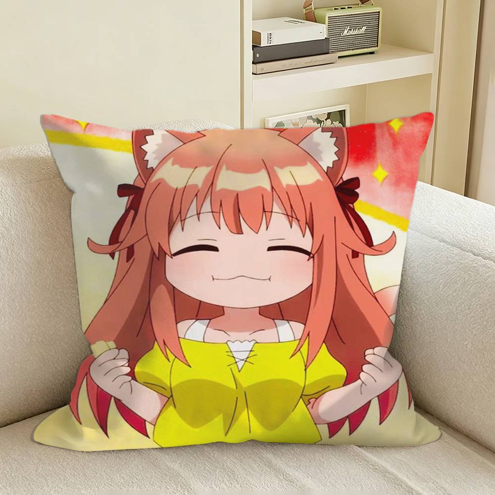 LOVELY KKanade Anime Beast Tamer Square Sofa Pillow Cover Solid Color Living Room Home Decor Cushion Case
