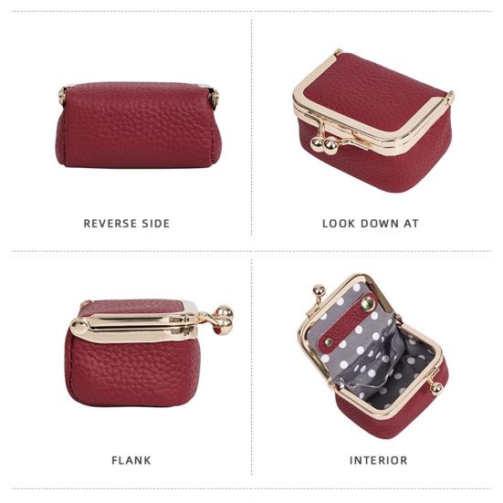 Женский мини-кошелек для монет, ювелирный мешочек, однотонный, с замком-поцелуем, кошелек для мелочи, маленькая сумка для хранения ключей, монет, даты, покупок