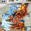 "ONE PIECE" Themed Flannel Blanket Warm Cozy for Home Bedrooms, Sofas, Beds, Chairs, Picnics, Travel