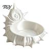 PLA Jewelry Organizer 3D Printed Conch Tray, Sea Snail Dish Bowl for Ocean Theme Desk Organizing Necklaces Earrings, Decorative Shape Plate