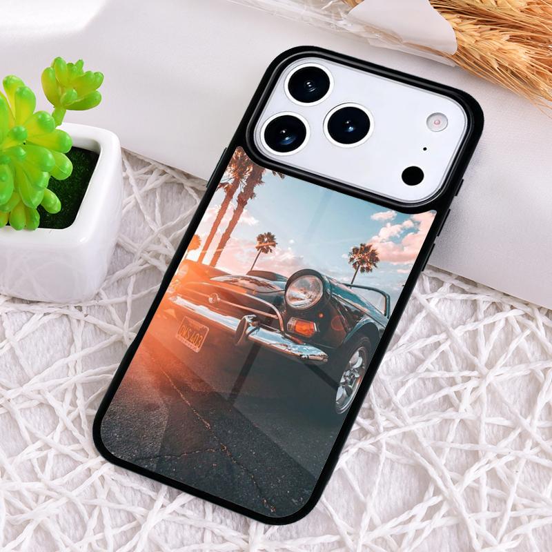 Cars Classic Retro Phone Case for iPhone 17 Air 16 15 11 12 14 13 Pro Max Shockproof Cover