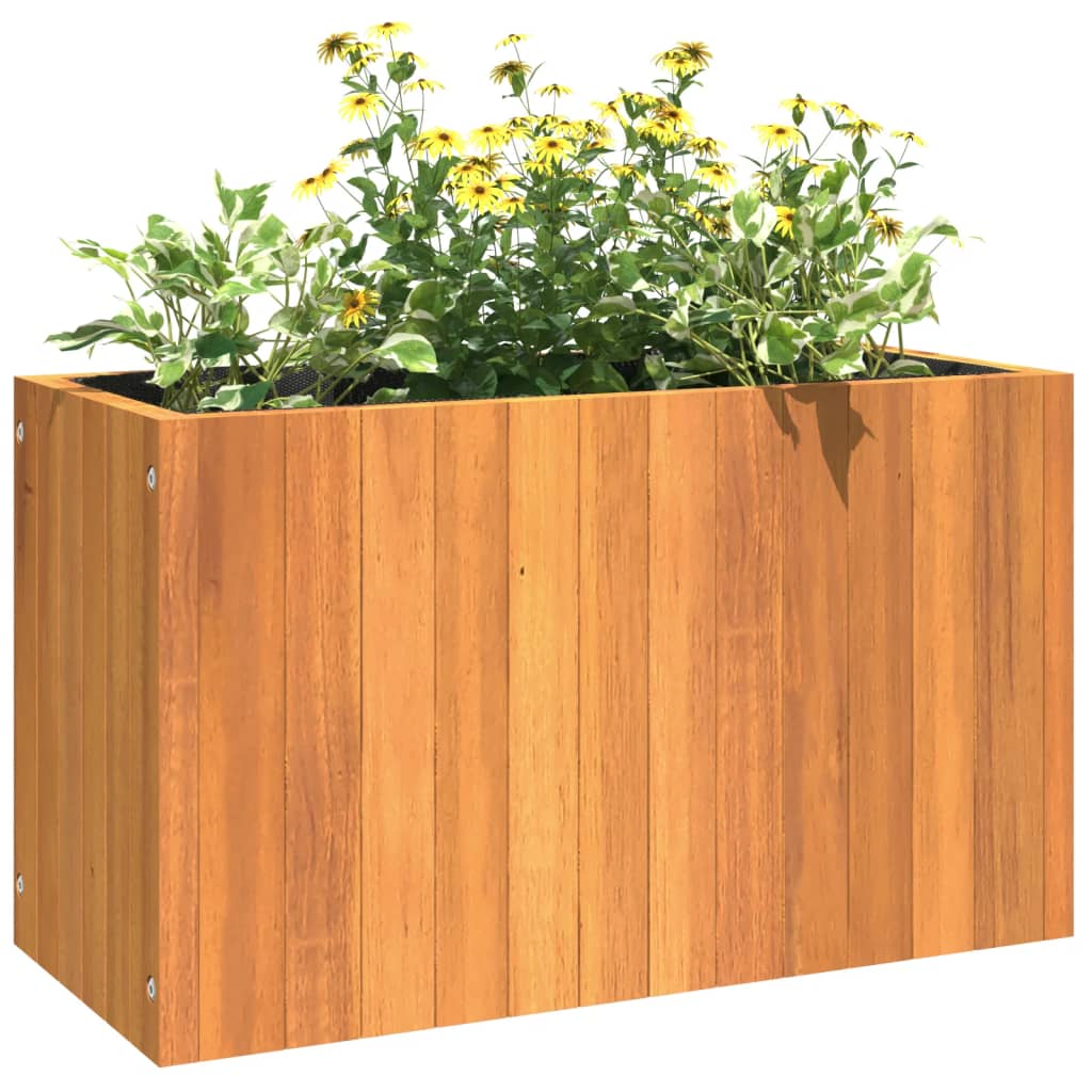 Plant Pot 59 x 27.5 x 35 cm Solid Acacia Wood
