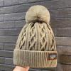 24 Winter new plush warm wool hat women's outdoor cold-proof cycling hat thickened cold-proof sleeve knitted hat