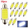 10Pcs/Lot COB C5W LED Bulbs 31mm 36mm 39mm 41mm SMD Signal Lamp Canbus Bulb Auto Interior Reading Dome Light 12Smd 6500K Bulbs 7
