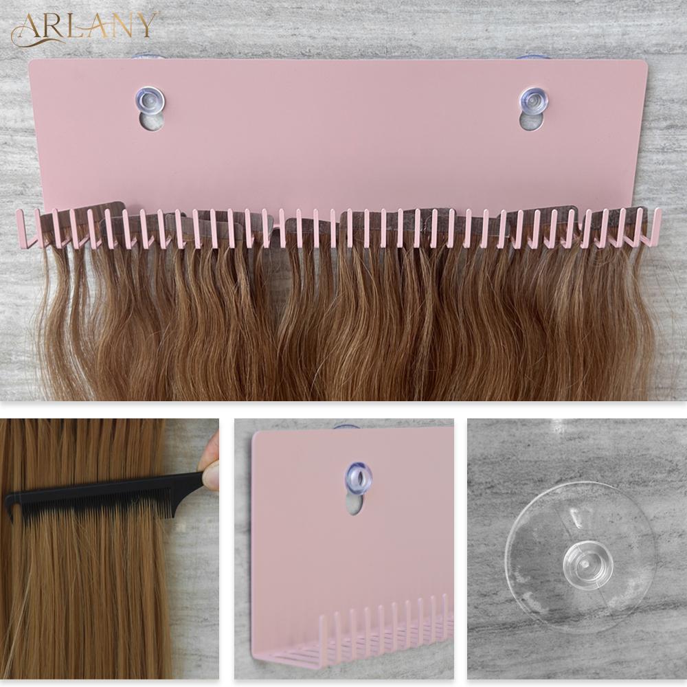 ARLANY Stainless Steel Hair Extension Hanger Hair Display Holder for Salons Organizer Rack for Weft, Clip-In, Tape-In Extensions