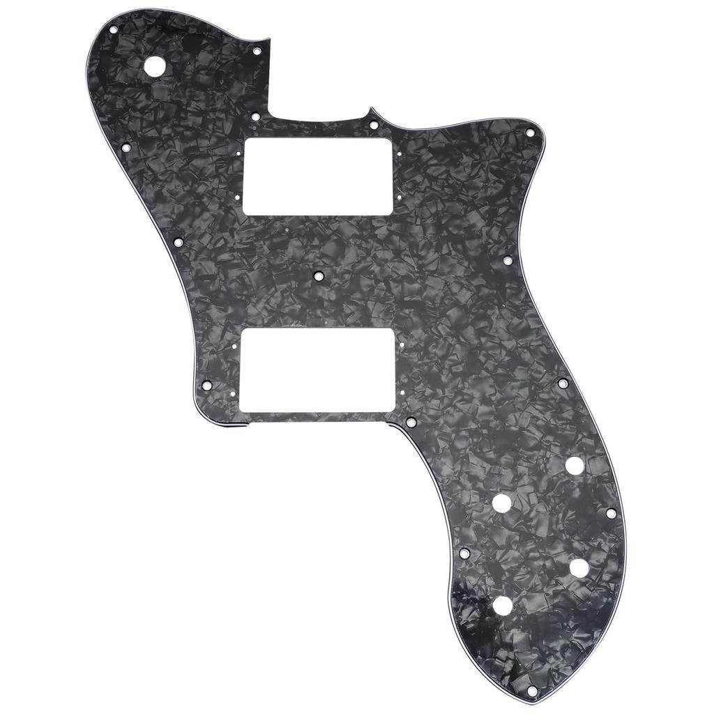 Musiclily Pro Telecaster wide for Fender Mexican Tele Deluxe electric black pearl 15-hole pickguard, range, 2-humbucker mount, '72 guitar, 4P.