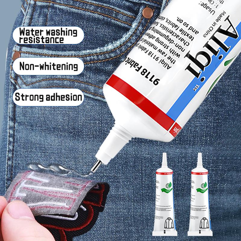 Мощный клей для ткани Быстросохнущий клей для заплаток на ткани Универсальный клей для ремонта ткани Шовный клей для одежды Текстиль Водостойкий агент KTY