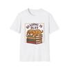Unisex Softstyle T-Shirt Cozy Dog Book Lover Reading Humor Cartoon Art