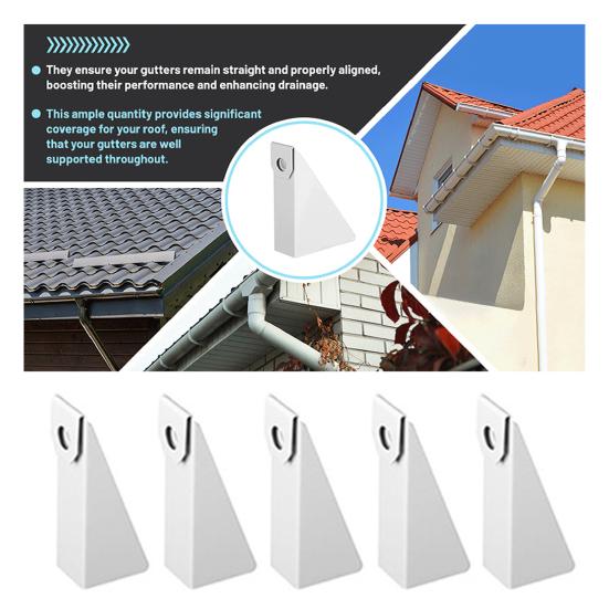 25 шт. Белые алюминиевые подкладки для желобов для выравнивания для 5-дюймовых желобов K-стиля DIY желоб