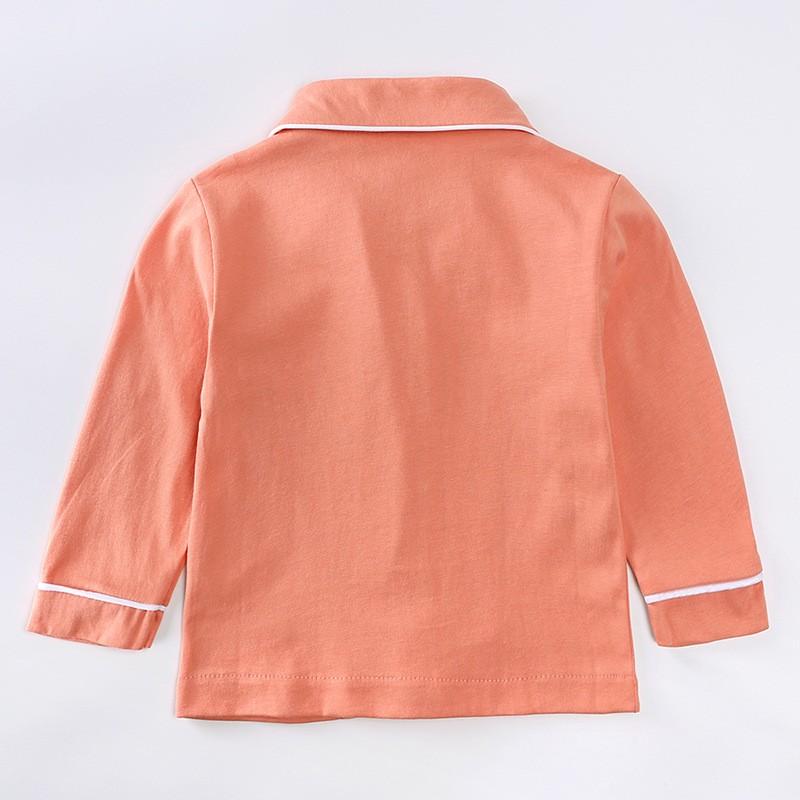 Весенне-осенние простые свободные пижамные комплекты для маленьких мальчиков и девочек, однотонная хлопковая одежда для сна с длинными рукавами для малышей, костюмы из 2 предметов, От 0 до 5 лет