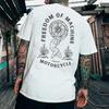 Punk Rock Skull Tshirt Fashion Tough Guy T Shirt Harajuku Heavy Metal Rock Tops Men Summer Street Hip-Hop Tee Ropa Hombre