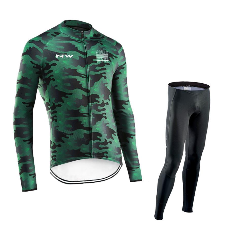 Autumn Breathable , Long-sleeved Cycling Suit, Strap Suit, Men's and Women's Autumn and Winter Breathable Road Cycling Quick-drying Cycling Suit