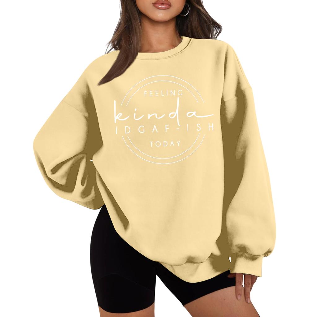 Повседневная модная толстовка с принтом и круглым вырезом для девочек