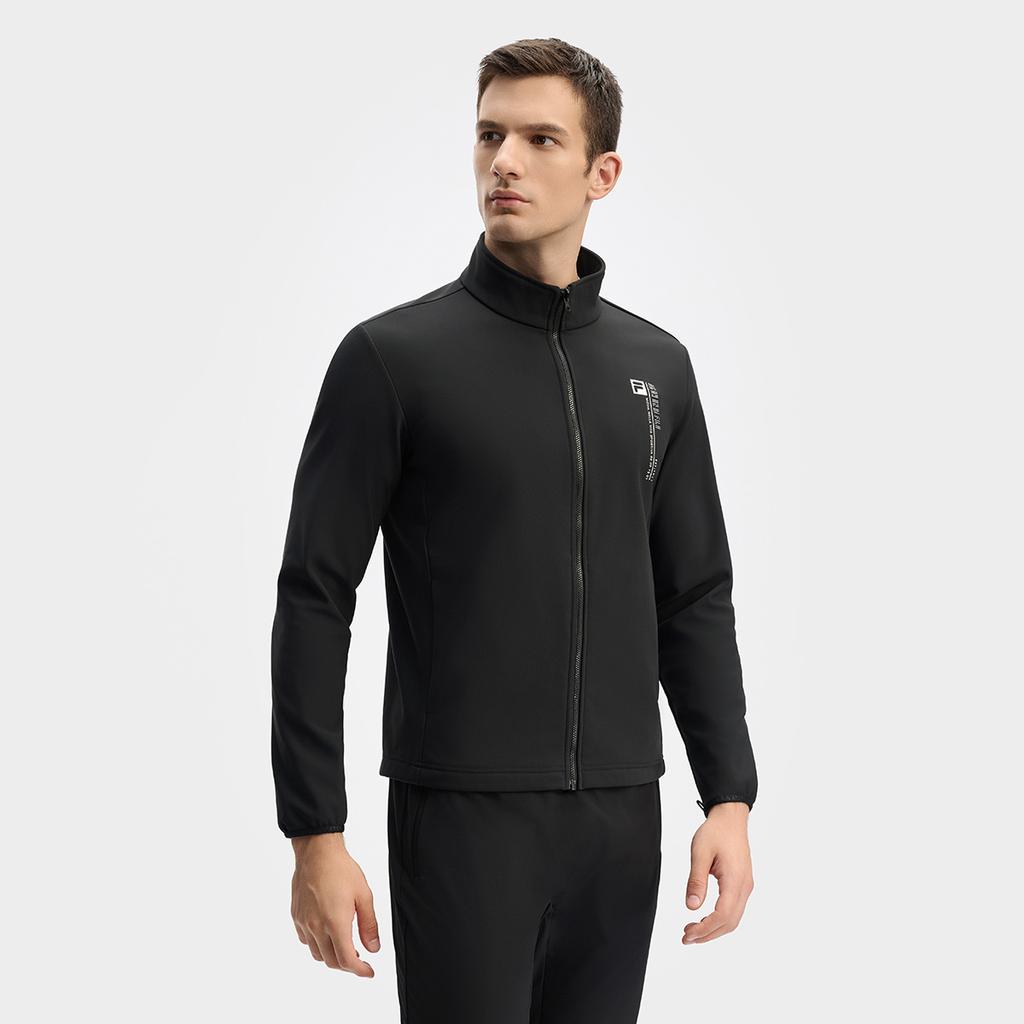 Fila Фитнес Водостойкая Куртка 3 в 1 Однотонная Простая Водонепроницаемая Ветрозащитная Куртка Мужская Куртка Глубокий Черный A11M441703FBK