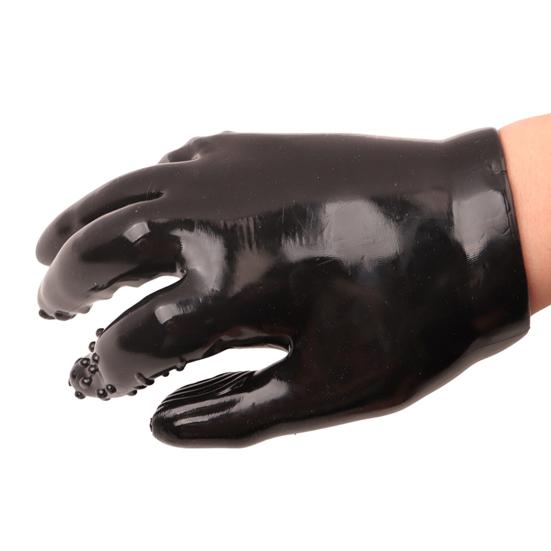 Массажная перчатка для удовольствия с шипами, текстурированная перчатка-митенка из ТПЭ для фистинга с выступающими точками, гибкая, безопасная для тела, дискретная игрушка для взрослых для ролевых игр и исследований пар