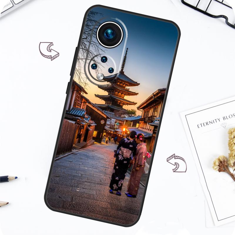 Японский храм Киото Чехол для Honor Magic 7 Pro 5 6 Lite Honor 200 Pro 50 70 90 X8b X9a X8a X8 X9 X9c X9b