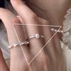 VENTFILLE 925 Sterling Silver Geometry Pearl Irregular Rings For Women Korean Sweet Temperament Jewelry Girls Gift Dropshipping