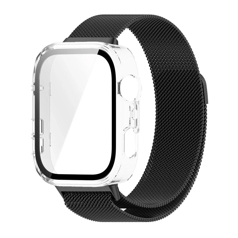 Чехол для ПК + Металлический миланский ремешок для Huawei Watch Fit 3/4/4 Pro Защитный бампер для экрана Удобный ремешок для Huawei Watch Fit 4 Pro