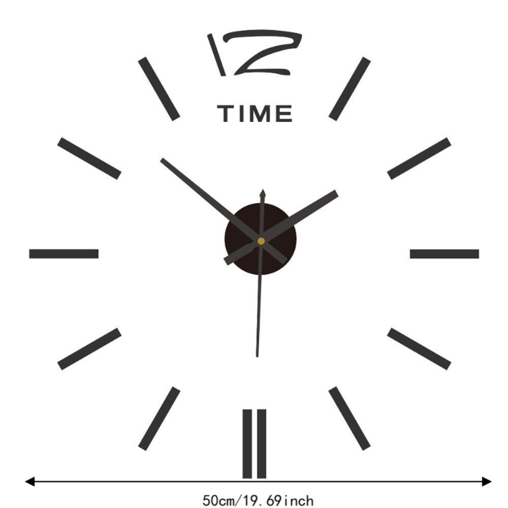Frameless 3D Wall Clock Battery Operated Mirror Wall Clock Wall Clock Decor Living Room Decor