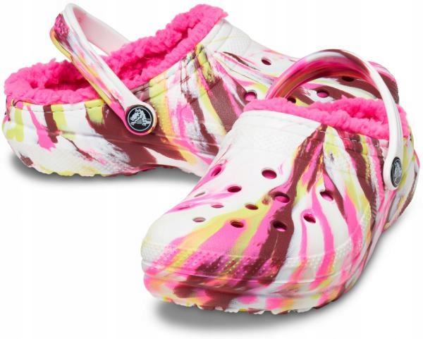 Crocs Classic Lined Marbled Clog K 207773 |C12/Eu 29-30| Electric Pink/Multi