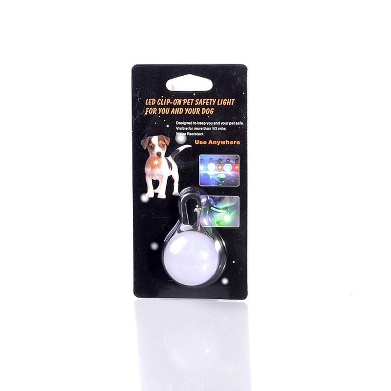 1PCS Pet Dog Flashing LED Anti-lost Pendant Clip-on Circular Collar Pet Supplies