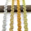 4m/13.12ft Each Bag Lace Trims Curve Ribbons Clothing Curtain Sewing Accessory Handmade DIY Craft Gold Silver Centipede Trim Decoration