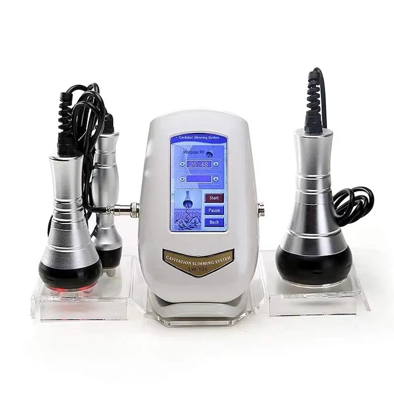 40K Cavitation Ultrasonic 3 In 1 Tool - Multi-Polar Frequency Body Slimming Machine for Anti-Wrinkle Rejuvenation & Skin Tighten