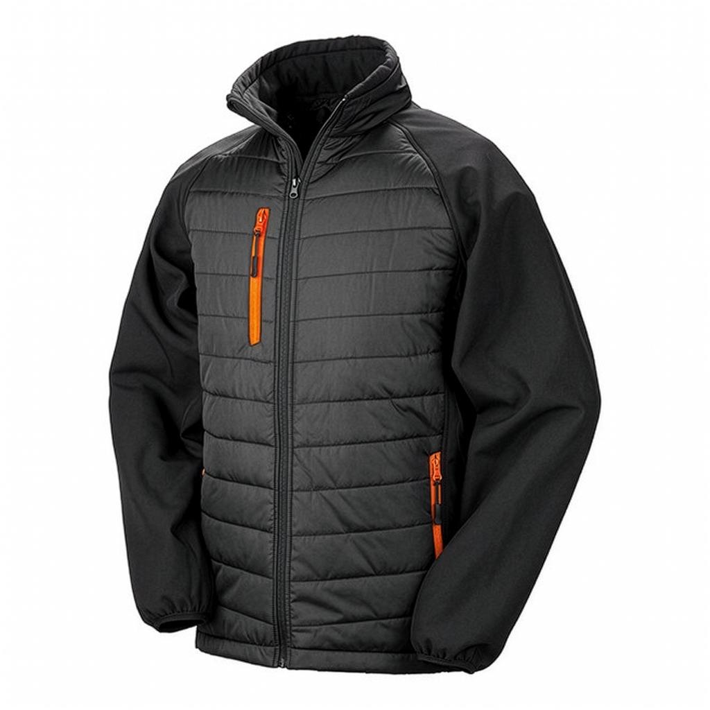 Result Mens Black Compass Padded Soft Shell Jacket