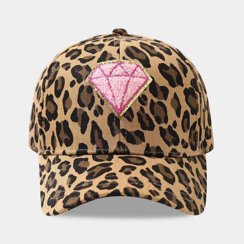 Retro Towel Paste Cloth Pattern Leopard Print Baseball Cap For Women Autumn New Famous Fashion Duckbill Cap Shopping Hat