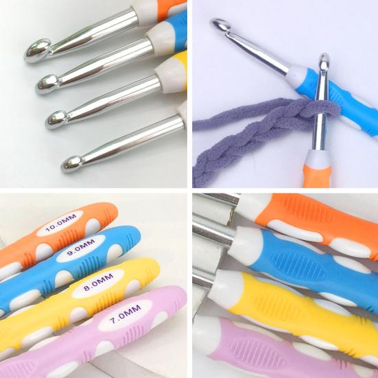 Большой крючок для вязания Эргономичная нескользящая ручка Крючок для вязания Толстая пряжа для вязания крючком