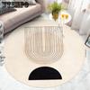 Круглые ковры для гостиной, большие ковры для спальни, компьютерного кресла, входной двери, коврик, можно стирать
