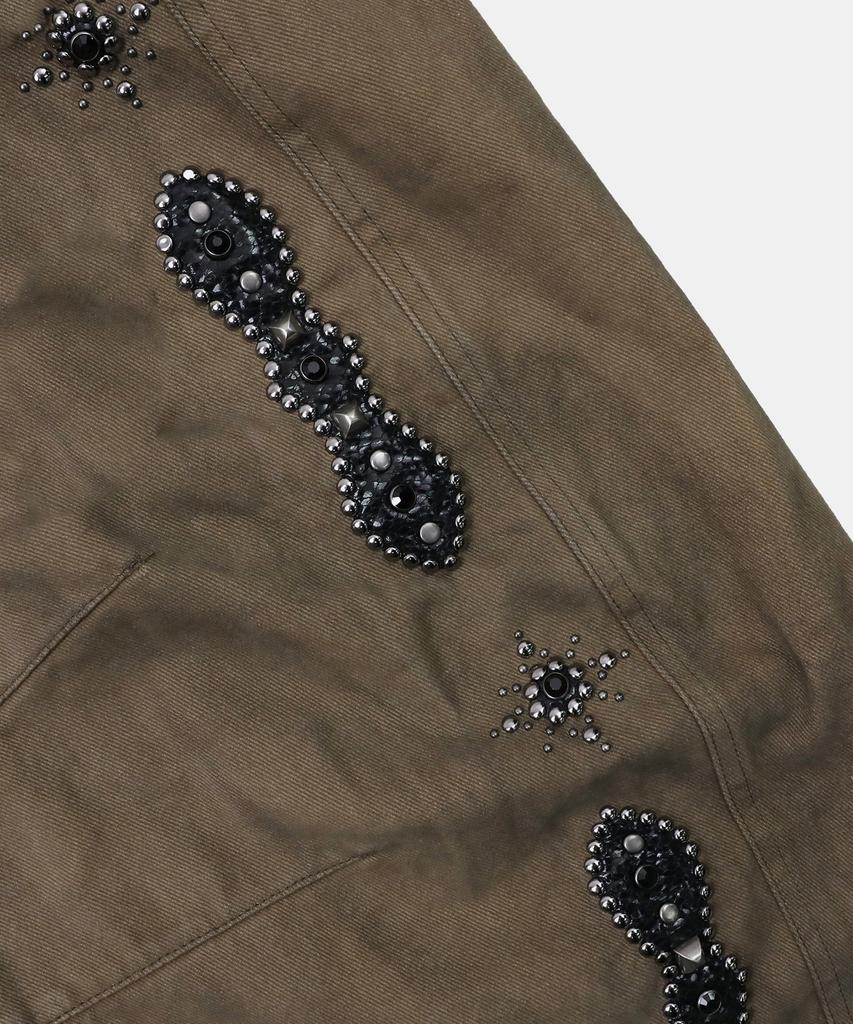 BADBLOOD Viper Gemstone Curved Pants - Dusty Beige