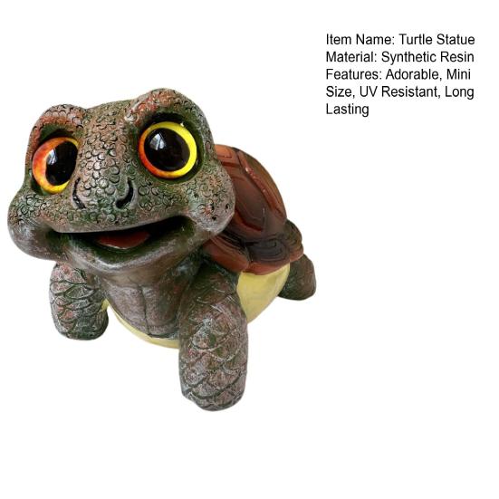 Статуя черепахи садовая мини-фигурка водонепроницаемая устойчивая к ультрафиолетовому излучению мини-размер очаровательная в форме черепахи