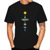 Nine Planets of the Universe Solar System Printed Men's Short-Sleeved Summer Breathable Quick-Drying Casual Loose Oversized Top