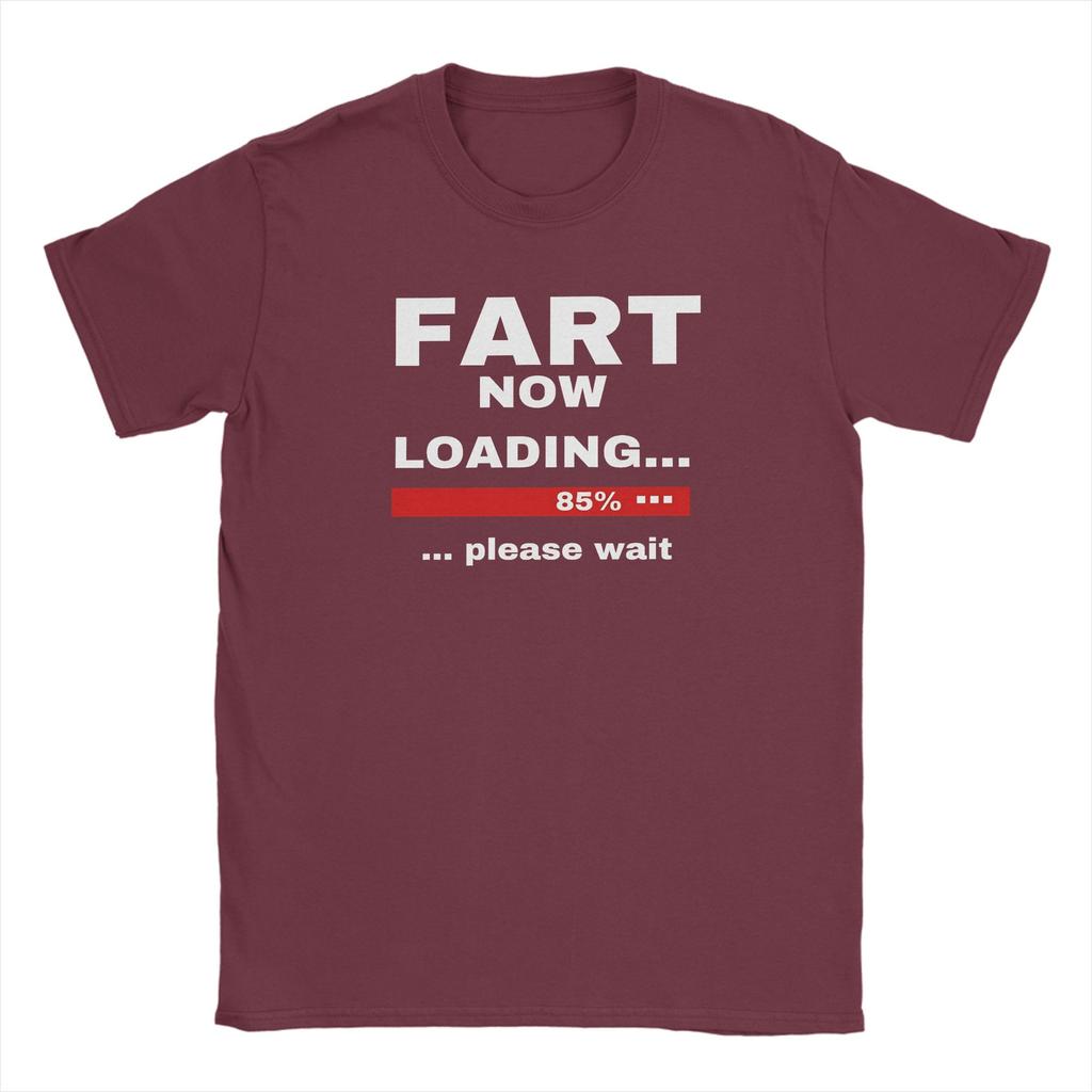 Warning Fart Now Loading TShirt Unisex Humorous 100 Cotton Tees Round Neck Short Sleeve T Shirt Plus Size Clothes