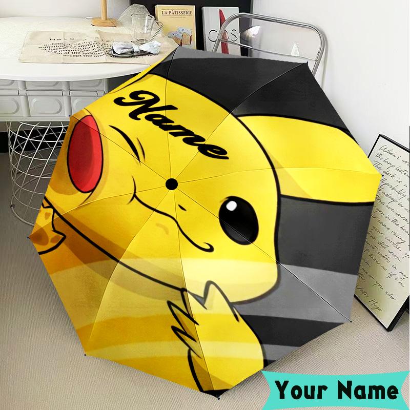 Custom Name Pika Urban Fashion Umbrella, Foldable Umbrella Suitable for Outdoor Shopping Travel Sports, Exquisite Gift for Family