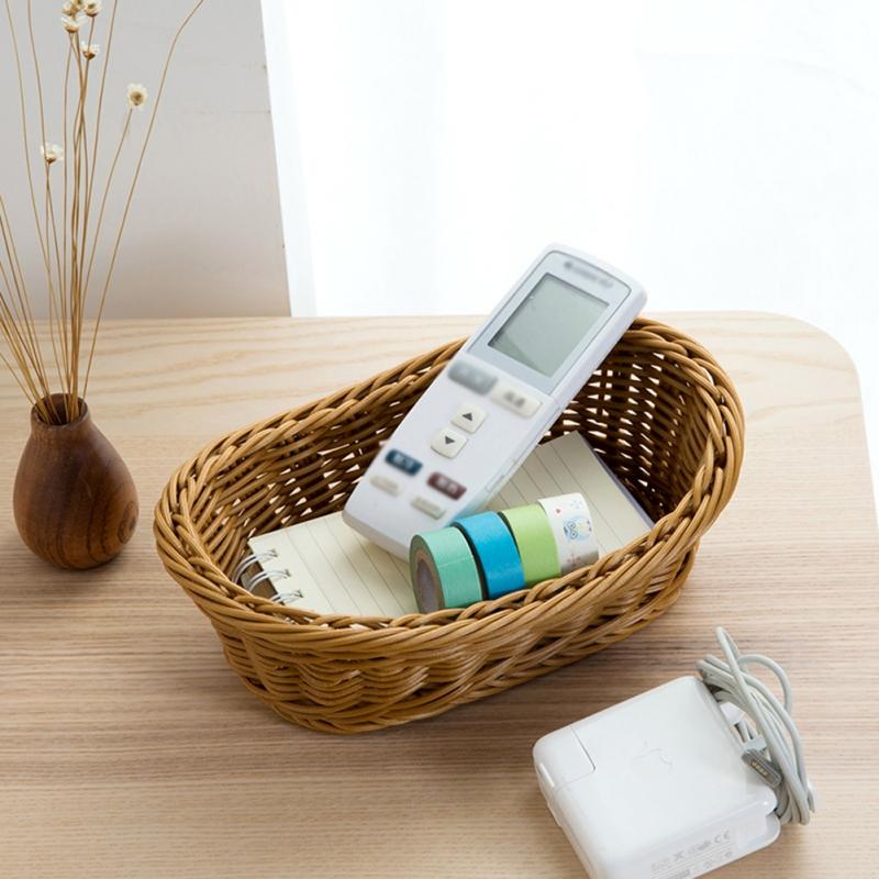 Корзина для хлеба из ротанга ручной работы, плетеная, ивовая, поднос для еды, фруктов, десертов, корзина для хранения, дисплей для овощей, завтрака, кухонный органайзер