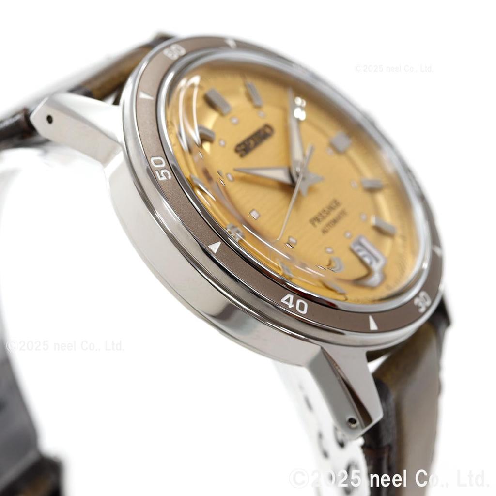 Seiko Presage Style Автоматические Коричневые Часы 60-х, SARY269, Мужские,