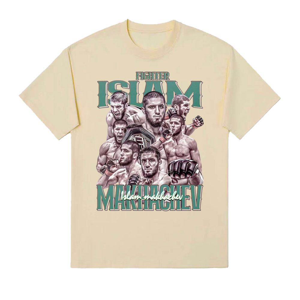 Islam Makhachev Retro Classic Graphic Tee Shirt Unisexs Clothing Harajuku Gothic Oversized T Shirt Unisex Cotton Casual Loose Tshirt