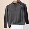 Hengyuanxiang Men's 100% Pure Wool Half-Zip Sweater