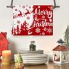 Christmas Dish Towel Cartoon Printing Washable Hotel Restaurant Dining Banquet Table Decor Napkin Kitchen