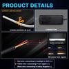 2pcs Flexible sequential Flowing Tube Strip Car DRL Turn Signal Angel Eye White Amber LED Daytime Running Lamp Headlight 30cm