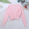 Kids Ballet Knit Wrap Sweater Girls Winter Autumn Warm Sweaters Long Sleeve Cardigan Warm Up Shawl Gymnastics Dance Jacket