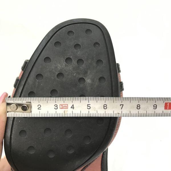 TOD’S Босоножки Женские 36.5 23.0-23.5 Черные Розовые Ленты Туфли(ИСПОЛЬЗОВАЛ)